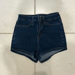 Women's Dark Blue Denim Shorts